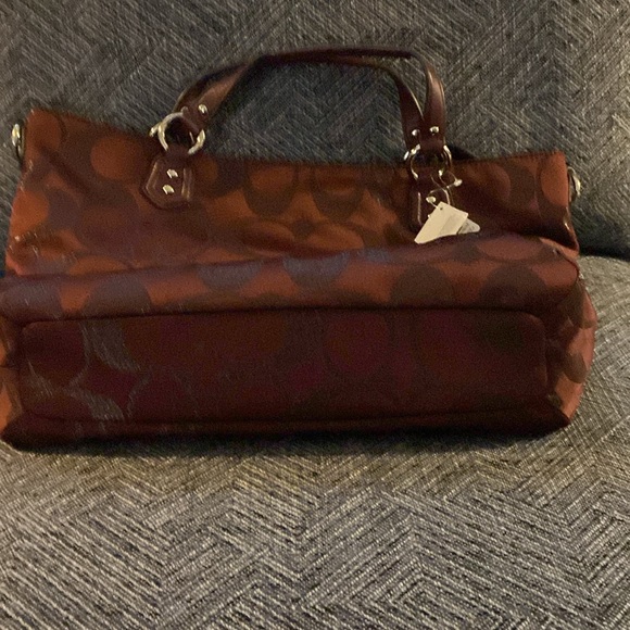 Coach Campbell crossbody satchel in signature metallic fabric F26241. - Picture 4 of 9